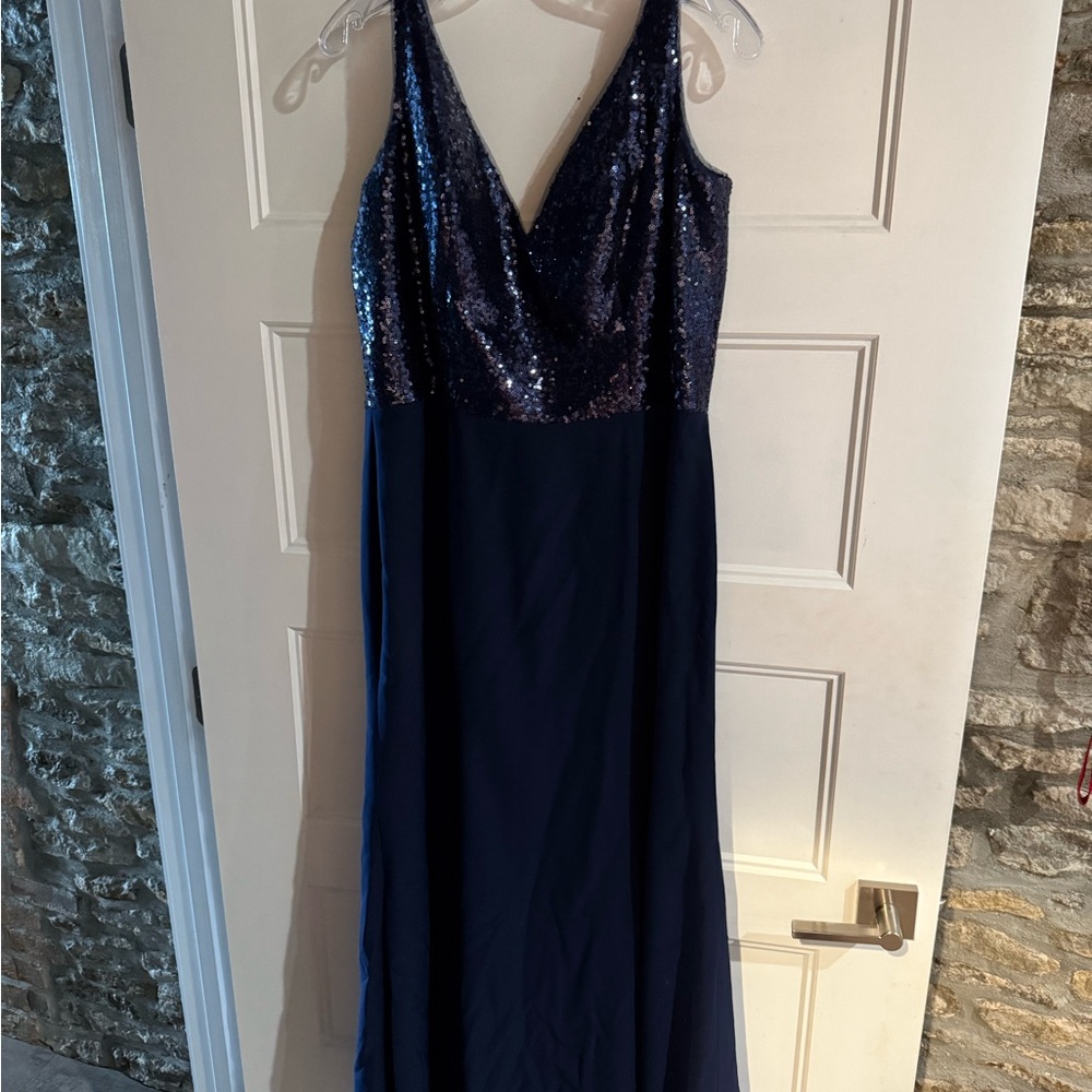 JB by Julie Brown Blue Sequin Embellished Gown - Picture 2 of 2